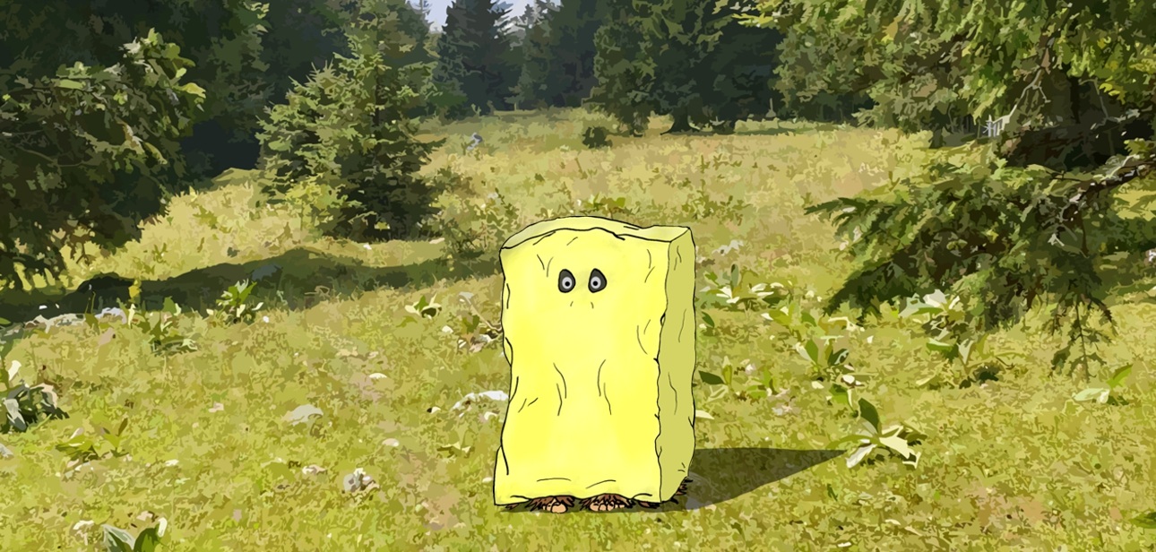 Bannerbild - Yeti mit einer überstülpten Papier-Tüte