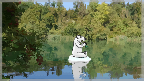 Letscht Summer, ar Aare - e Ysbär uf dr Scholle