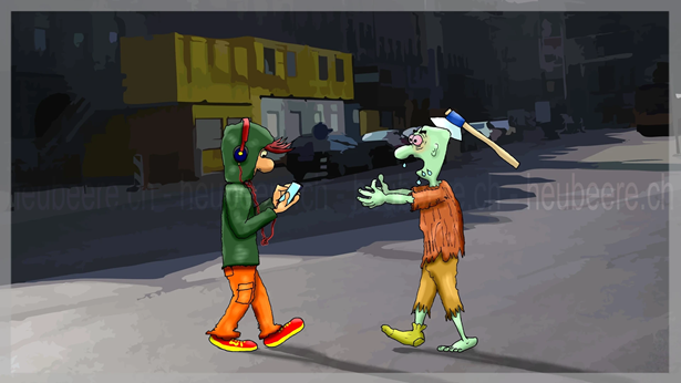 Zombie-Treffen - Zombie trifft Zombie in der Stadt
